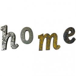 Μεταλλικά ΔΙακοσμητικά Γράμματα  Διακόσμησης Τοίχου ''Home''  
