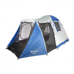 Bigfour Family Σκηνή Camping Τούνελ Μπλε με Διπλό Πανί 3 Εποχών για 6 Άτομα 420Χ250Χ200CM