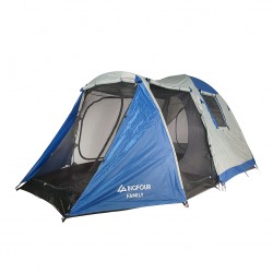 Bigfour Family Σκηνή Camping Τούνελ Μπλε με Διπλό Πανί 3 Εποχών για 6 Άτομα 420Χ250Χ200CM