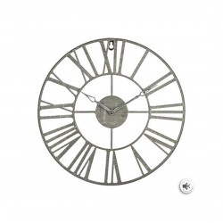 Vintage Ρολόι Τοίχου Μεταλλικό Γκρί Φ36,5