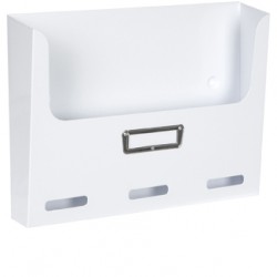 Κουτί Εντύπων Μεταλλικό σε Λευκό Χρώμα 34x4.4x25cm