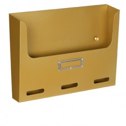 Κουτί Εντύπων Μεταλλικό σε Χρυσό Χρώμα 34x4.4x25cm