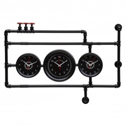 Industrial Μεταλλικό Ρολόι pipes 110Χ76 